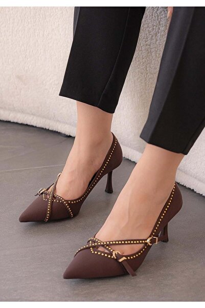 Kids Club Shoes Feles Staple Buckle Detailed Stiletto Heeled Γυναικεία Παπούτ...