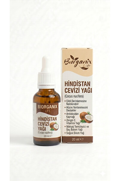 BİORGANİX Life %100 Saf Hindistan Cevizi Yağı 20 ml – Soğuk Sıkım & Çok Amaçl...
