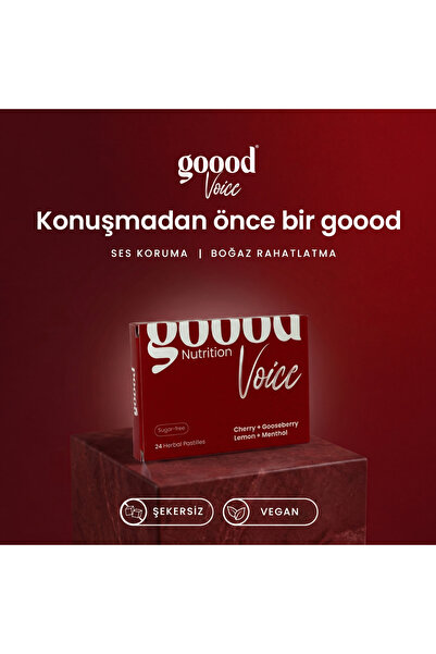 Goood Nutrition Goood Voice Boğaz Rahatlatıcı Bitkisel 24'lü Pastil (Ses Koru...