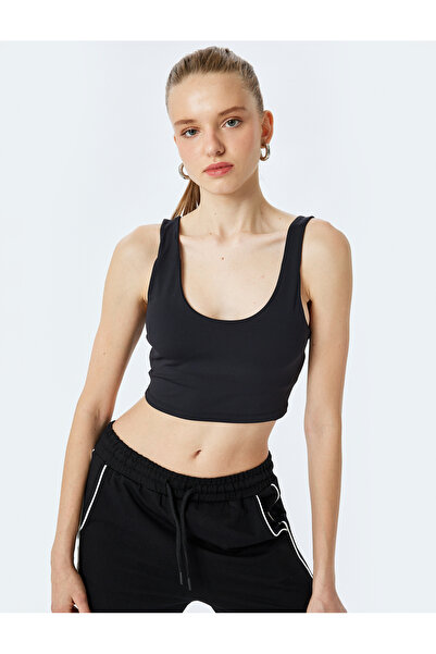 Koton Slim Fit Sleeveless U-Neck Covered Sports Bra