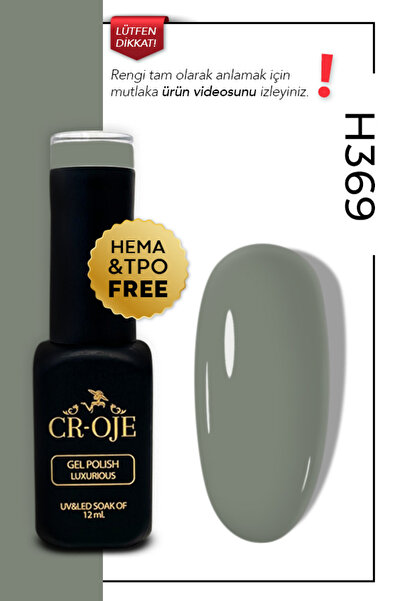 CROJE KALICI OJE Kalıcı Oje H369- Gri (12 ML)