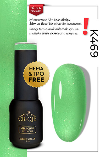 CROJE KALICI OJE Kalıcı Oje K469 - Simli Yeşil (5 ML)