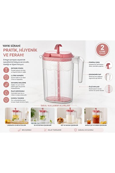 AVCILAR PLASTİK Yayık Sürahi 2 Litre