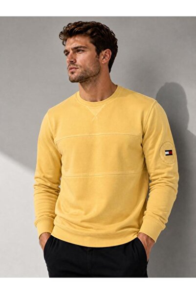 Tommy Hilfiger Organıc Cotton Men Comfort Wash Crew Neck Sweater