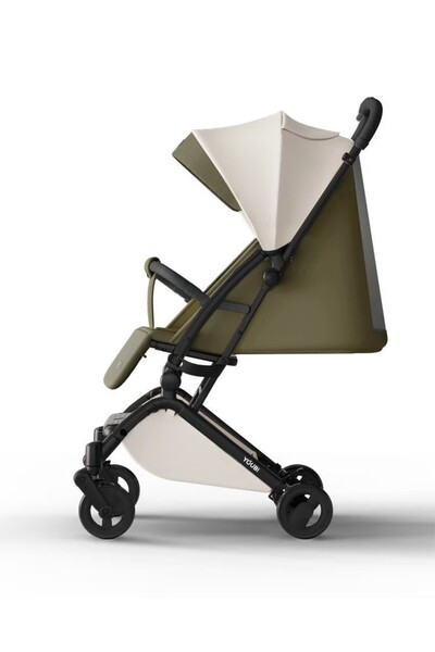 PIKKABOO Youbi Toddler German Travel Light Stroller-Olive with New Born Attachment