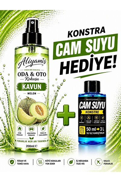 ALİYAMİS Oto Parfüm Kavun Sprey 200 Ml Otomobil Ve Ortam Oda Kokusu