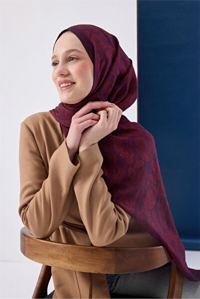 Silk Home Urban Hours Harmony Mürdüm Mayda Shawl 190X70