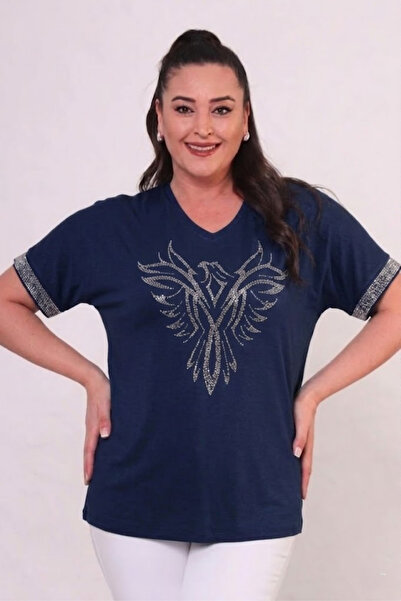 tarzımsüper Tricou cu mânecă scurtă cu imprimeu de piatră pentru femei de măr...