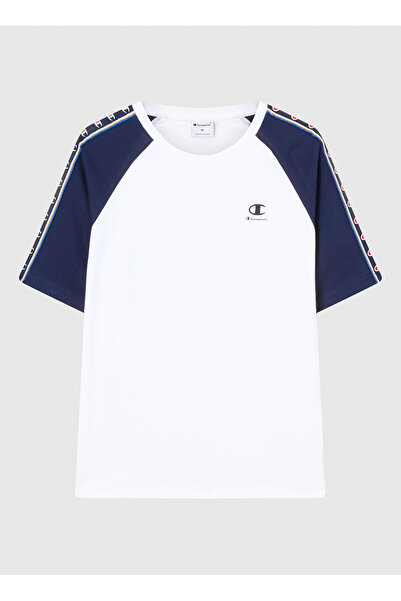 Champion 222008-WW001 SS Tee Beyaz Yuvarlak Yaka Düz Erkek T-Shirt