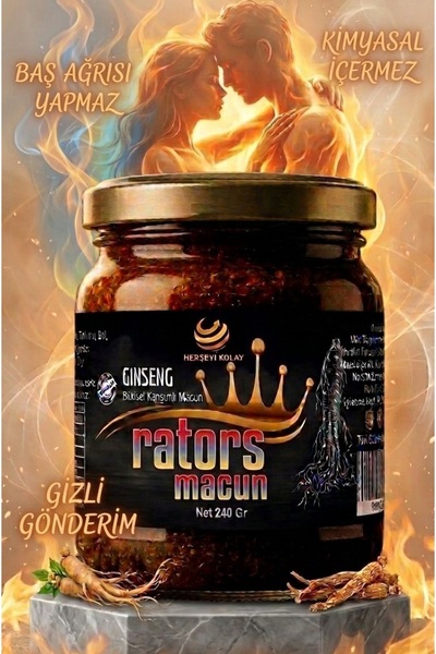 Herşeyi Kolay Ratorss Ginsengli Macun 240gr Atom Bitkisel Macunu Epimediumn E...