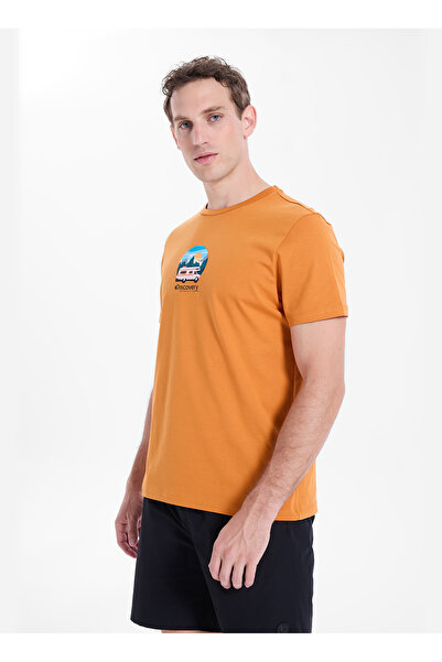 Discovery Expedition D6SM-TST3687 Turuncu Bisiklet Relaxed Düz Erkek T-Shirt