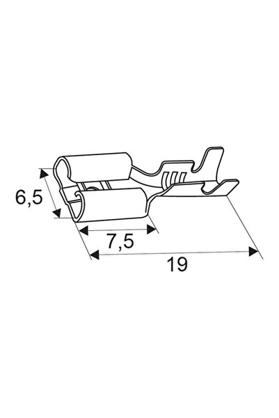 Alista Home Terminal glisant, 6,3 mm, tip mamă cositorită pentru cabluri, terminal electric