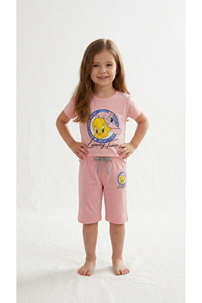 levanapajamas Summer Pink Cartoon Print Baby Set