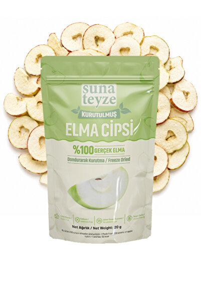 Suna Teyze Elma Kuru Meyve Cipsi - Dondurularak Kurutulmuş Freeze Dried Çıtır Elma