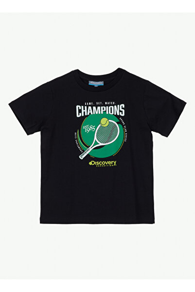 Discovery Expedition Siyah Erkek Çocuk Baskılı T-Shirt D6SB-TST3065