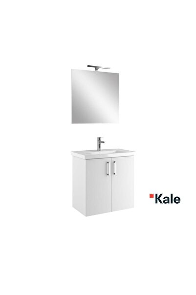 KALE Noah 65 Cm Kapaklı Banyo Dolabı Seti Beyaz