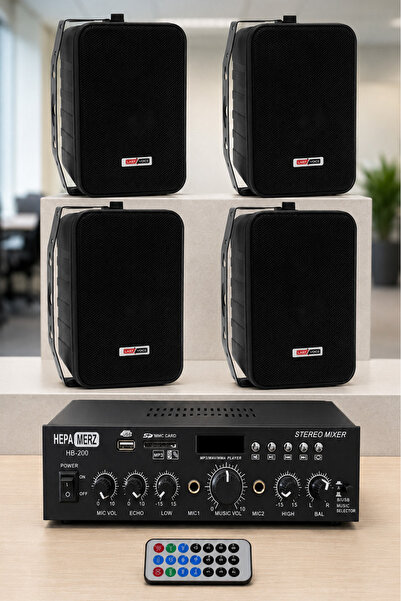 Lastvoice Ekonomi Wall Paket-4b Anfi Ve Duvar Hoparlörü Seti (1 ANFİ 4 HOPARLÖR)