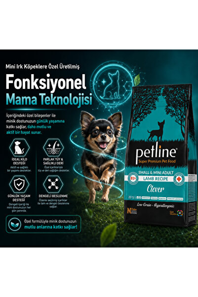 Petline Mini Irk Köpeklere Özel Geliştirilmiş Kuzu Etli Köpek Maması 6 Kg Yen...