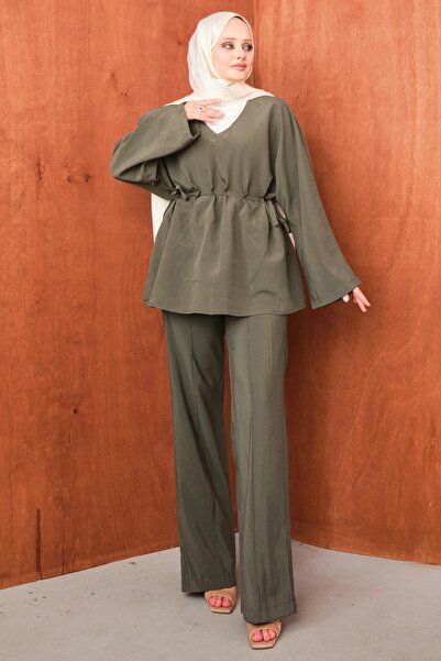 Molly Nelly Set de pantaloni confortabili pentru femei, cu talie elastică