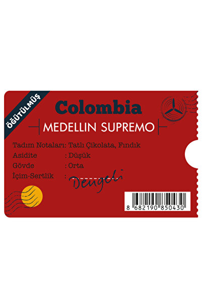Moliendo Finest Coffee Colombia Medellin Supremo Yöresel Kahve (Öğütülmüş Filtre Kahve) 250 g