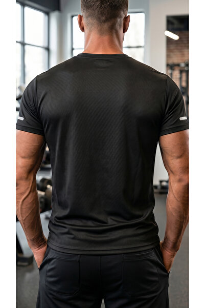 GHASSY CO Erkek Nem Emici Hızlı Kuruma Atletik Teknik Performans Spor T-shirt