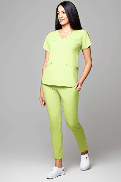 OEM Uniformă medicală pentru femei, bluză și pantaloni, slim fit, FLEXI AMBRA...