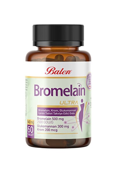 Balen BROMELAIN ULTRA BROMELAIN, KROM, GLUKOMANNAN TAB.640 MG*60