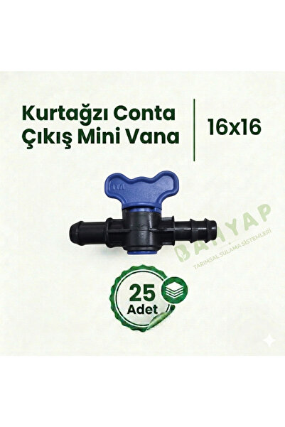 Bahyap Damlama Sulama Kurtağzı Conta Çıkış Mini Vana 16x16 (25 Adet)