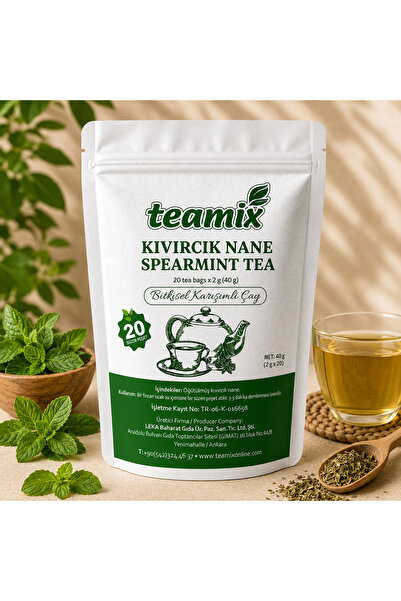 teamix Kıvırcık Nane Çayı Spearmint Tea 20 Süzen Poşet Bitki Çayı