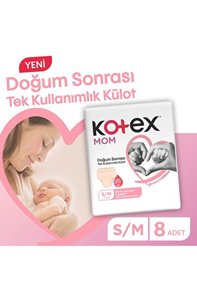 Kotex Mom Lohusa Külodu - Külot Bez S - Small - Küçük / M - Medium - Orta (İç Adet 8) Tekli Pk