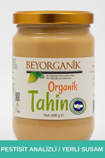 BEYORGANİK ORGANİK Tahin 600gr  (SALMONELLA ve PESTİSİT ANALİZLİ)