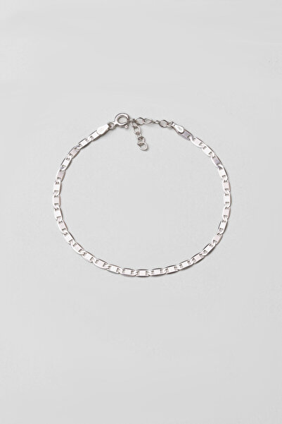 So CHIC... Minimal Tasarım 21 Cm Gümüş Erkek Bileklik