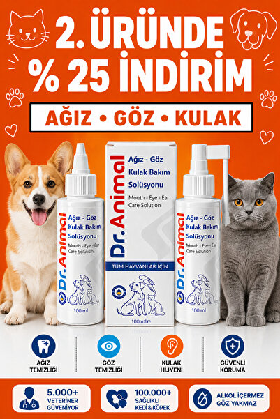 Dr. Animal - Ağız Göz Kulak Deri Bakım Solüsyonu 100ml