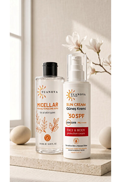 TUANOVA Dermatolog Onaylı Micellar Makyaj Temizleme Suyu 250 ML+Dermatolog On...