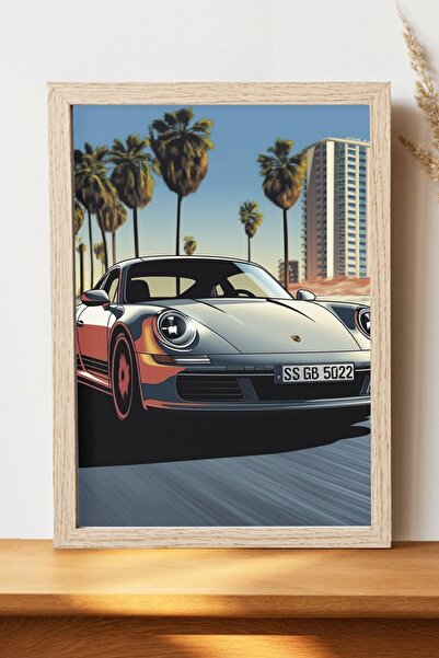 Luna Marissa Αφίσα Porsche - Αφίσα αυτοκινήτου από γυαλιστερό χαρτί χωρίς πλα...