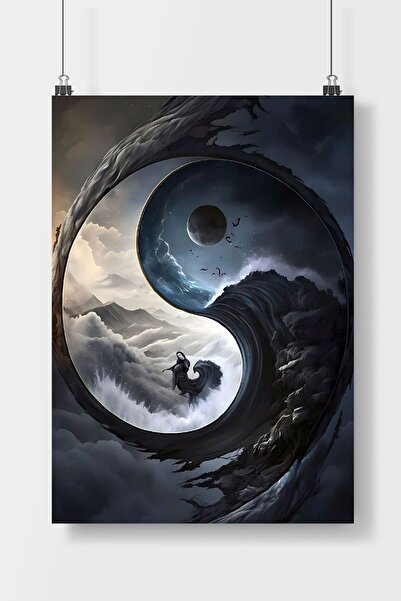 Luna Marissa Ying Yang Sanatsalsal Poster Çerçevesiz Duvar Posteri