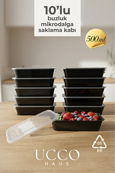 UCCO 500 ml Microwave Icebox Storage Container - 10 Pieces - Meat Juice, Bone...