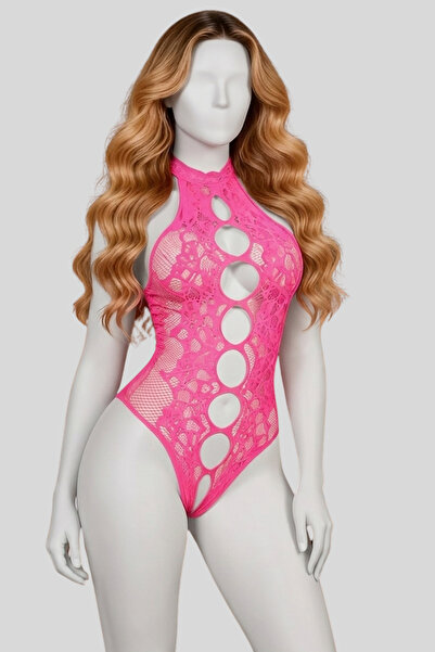 Lingerie and Fashion Style Halter Neck Backless Bodystocking
