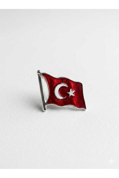 özmertaskerimalzeme Dalgalı Türk Bayrağı Yaka Rozeti