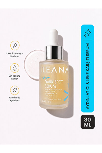 ILEANA Niacinamide, Alpha Arbutin, Kojik & Traneksamik Asit İçeren Yoğun Leke...