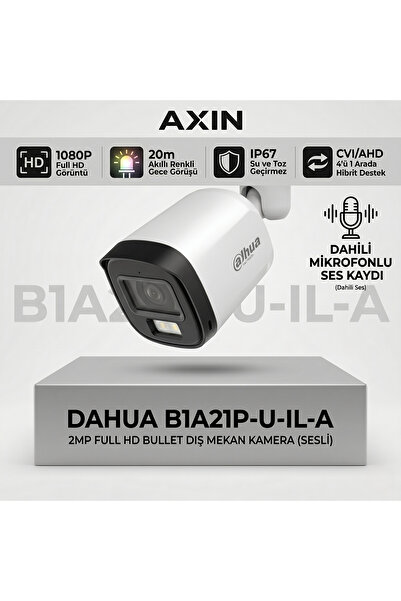 DAHUA HAC-B1A21P-U-IL-A 2 MP Akıllı Çift Işıklı 35HDCVI Bullet Kamera( 30m IR...