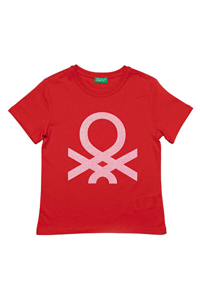 United Colors of Benetton Girl's T-shirt Bnt-g20505 Red