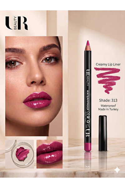 URbeauty يو أر بيوتي - قلم تحديد الشفاه - مقاوم للماء -313 وردي توتي - Berry ...