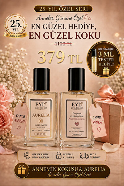 EYL COSMETIC ANNEMİN KOKUSU & AURELIA - Anneler Günü Özel Parfüm Seti %25 Esa...