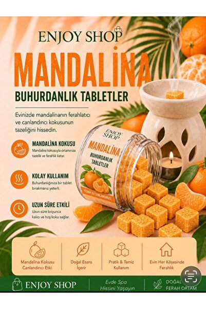 ENJOY SHOP 20 ADET MANDALİNA KOKULU ( TANGERİNE ) ORGANIK NATUREL BUHURDANLIK...