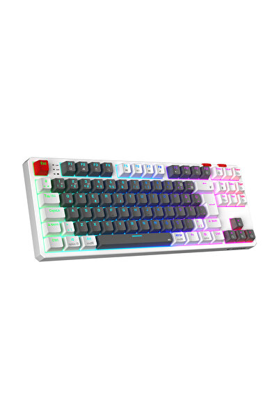 Rampage Yoru Tkl Pro Gri/beyaz Wifi Bluetooth Klavye Red Switch Q Mekanik Kla...