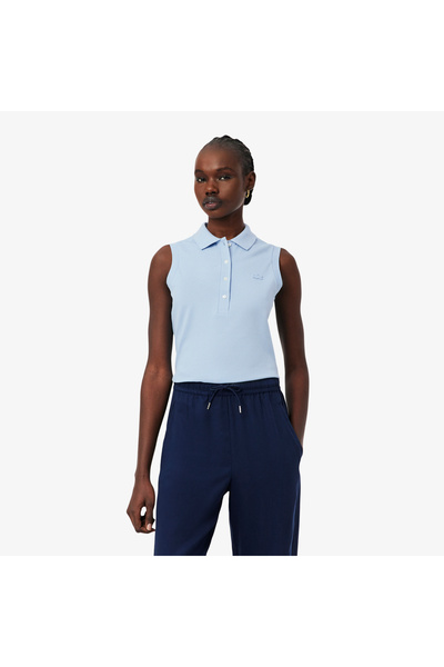Lacoste قميص بولو ضيق بدون أكمام مطاطي مقاس L.12.D - PF5445-00-HBA
