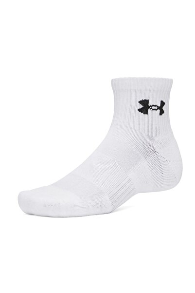 Under Armour Beyaz Unisex Çorap 6009686-100 UA 3PK Qtr