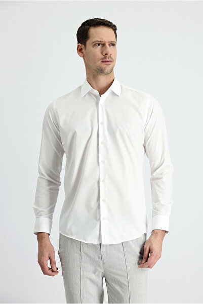 Kiğılı Cămașă clasică din bumbac, cu mânecă lungă, slim fit