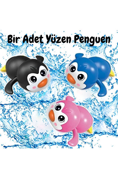 Brother Toys 1 Adet Kurmalı Yüzen Penguen Banyo Küvet Havuz Deniz Oyuncağı 12...